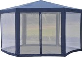 Sunny Partytent 6-hoekig met anti-muggenwanden blauw 390 x 390 x 250 cm