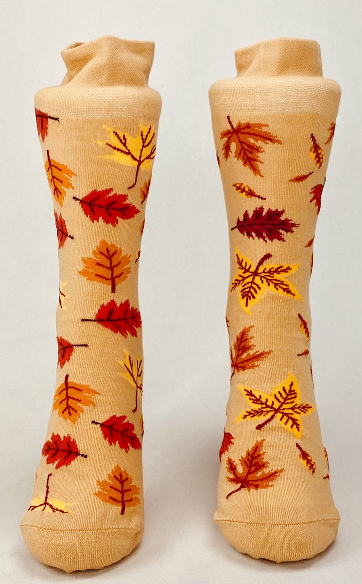 Onfeet - sokken - missmatch - herfst - eiken - beuken - bladeren