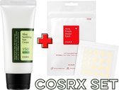 COSRX Pimple Patch + COSRX Aloe Soothing Sun Cream SPF50+ PA+++ Korean Beauty - K Beauty Skincare Set - Sensitive Skin - Huidbescherming -  Alle Huidtypen - Dermatologisch Getest - Puistjes Pleisters - 24 Pimple Patches - Skin Travel Set