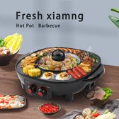 Multifunctionele BBQ Hot Pot Double Pot, elektrische grill, elektrische bakplaat