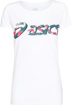 Asics Graphic SS Top T-shirt Vrouwen Witte Xs