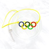 Ketting - Geel - OS - Olympische Ringen - Olympische Spelen - Peking - Beijing - Kleur - Sportsieraad - Sieraden - Sportsieraden