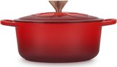 Le Creuset x Harry Potter signature braad / stoofpan D26cm kersenrood