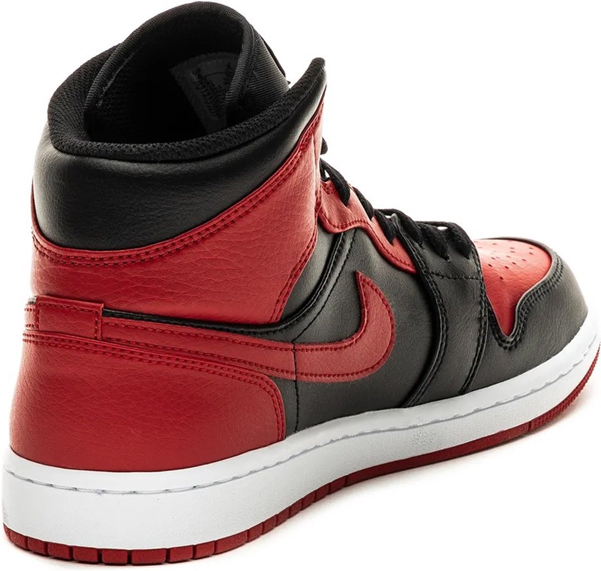 Nike Air Jordan 1 Mid, Noir/Gym Rouge White Banned, 554724 074, EUR 42.5 |  bol.com
