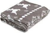 Navaris XL deken met mouwen - Wasbare knuffeldeken voor volwassenen - 200 x 150cm - Met mouwen - Met Noors winterdesign