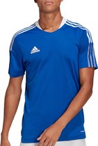 adidas Tiro 21 Sportshirt - Maat M  - Mannen - blauw - wit