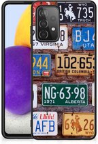 Telefoon Hoesje Geschikt voor Samsung Galaxy A72 (5G/4G) Hippe Hoesjes met Zwarte rand Kentekenplaten