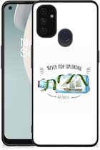 Smartphone Hoesje OnePlus Nord N100 Bumper Hoesje met Zwarte rand Boho Bottle