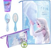 Frozen 2 Toilettas met inhoud - Met beker, borstel en handdoek - Toiletset