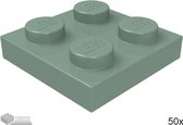 LEGO Plaat 2x2, 3022 Zandgroen 50 stuks