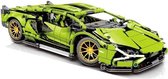 Sportwagen Groen - Bouwstenen Set - Technic Lamborghini Race Auto - 31cm Lang - Draaibare Wielen - 900 Blokjes - Constructie Speelgoed - Alternatief voor lego