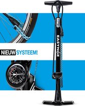 EasyNOZ fietspomp - Gepatendeerde Nieuwe Pompkop - Dubbel Ventiel - Analoge Drukmeter