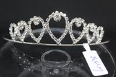 Mooie tiara, kroon, bruid, prinses, haaraccessoire, luxe diadeem, Haarpin, bloemen, haarpin, strass, koningin, maangodin, godin