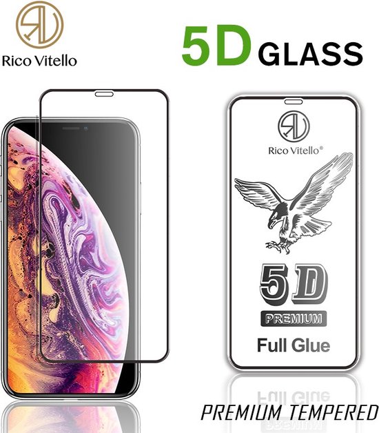 Screenprotector Geschikt voor Apple iPhone 11 pro (X/Xs) full cover 5D- Temperend galss- Beschermglas- Beschermglas- gehard glas- Hoge kwaliteit
