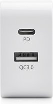 DUO Snellader USB en USB C - Qualcomm QuickCharge™  20W - 1 stuk - Wit