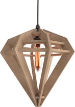 DECOBEL | DECO-VILT | Diamant | Maat L | Hanglamp - E27 - Woonkamer - Eetkamer - Duurzaam - Petfles - Industrieel | Camel 22