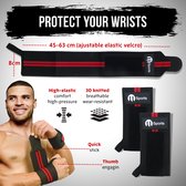 M sports - 2 Stuks Wrist wraps - krachttraining - Polsbrace - Pols wraps - Polssteun - Polsbandage - Wrist support - Polsbeschermer - Lifting straps - Fitness - Crossfit - Bodybuil