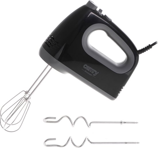 Camry Handmixer - 5 Snelheden - Mixer Turbo - 300 W - Incl. Kloppers, Deeghaken