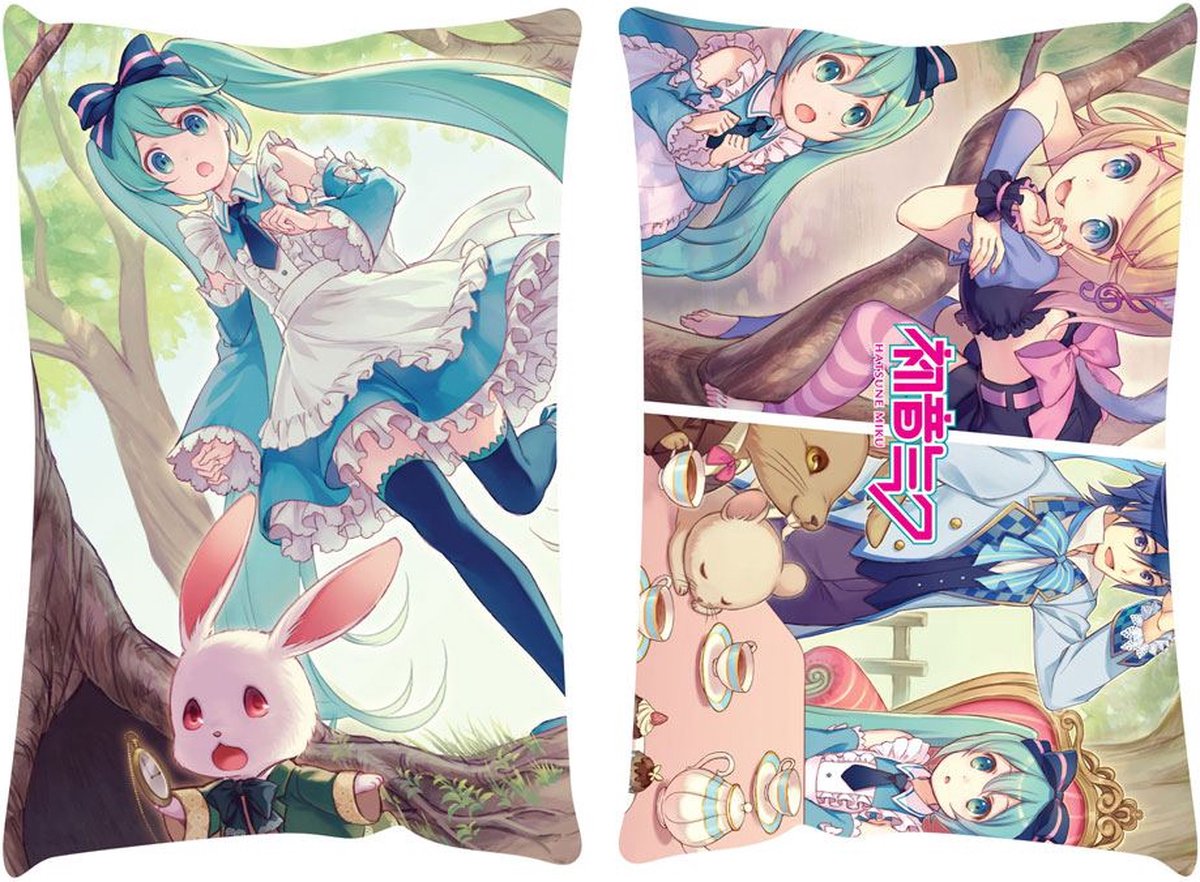Hatsune Miku Pillow Miku in Wonderland 50 x 35 cm
