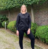 Zwarte blouse met kraag