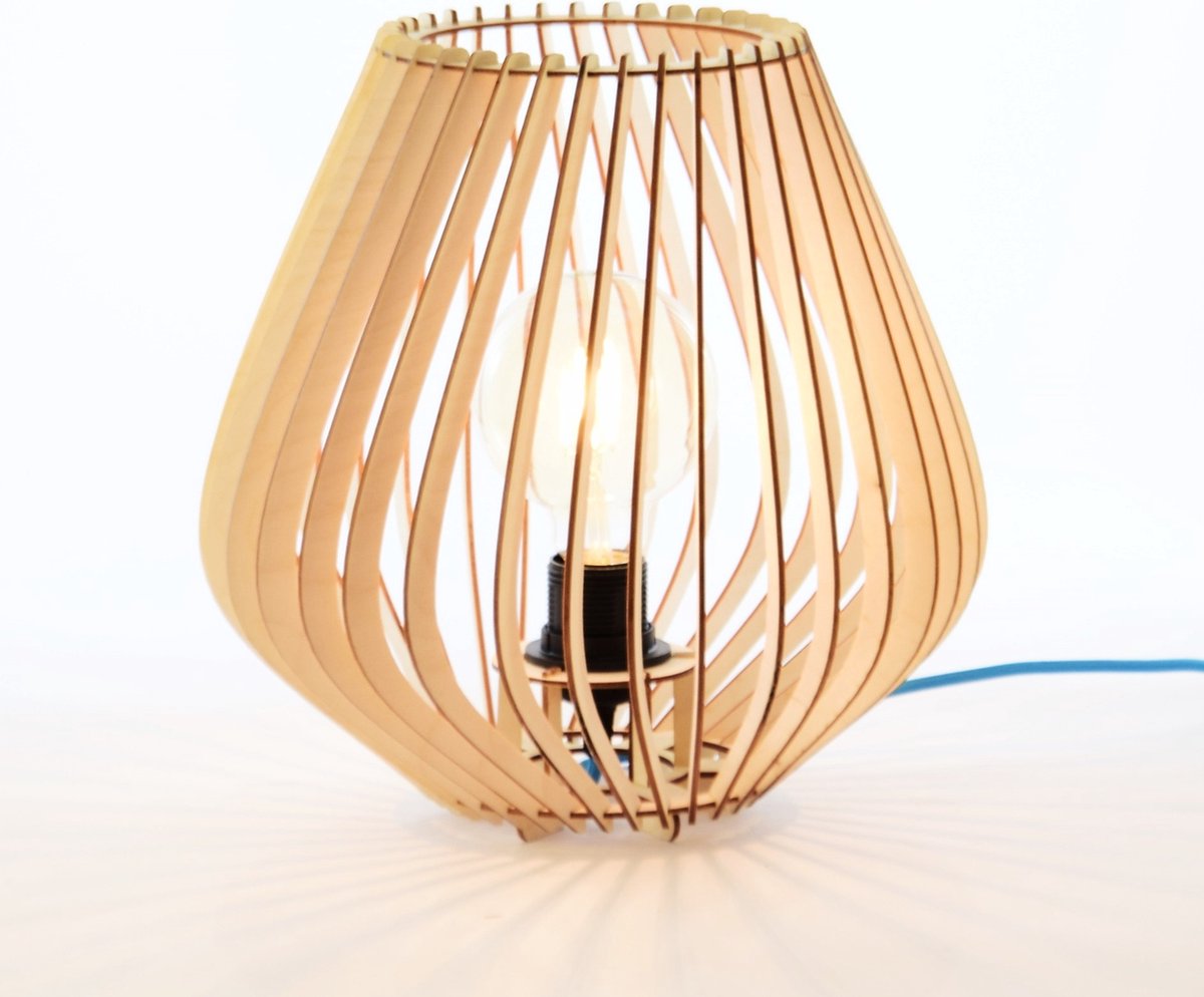 My-Wood Handgemaakte houten tafellamp Orpix
