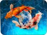 Muismat Vissen Rubber - Hoge kwaliteit foto van Vissen | Muismat gedrukt op polyester - 25 x 19 cm - Antislip muismat - 5mm dik - Muismat met foto - Heerlijk voor op kantoor