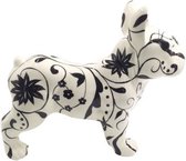 Bulldog Jack zwart wit keramiek Pomme Pidou