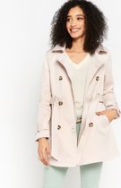 LOLALIZA Korte trenchcoat - Beige - Maat 44