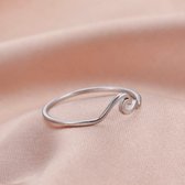 Travel Ring Wave / Golf | Smal | Ocean | Rvs | 9 / 19 mm | Wanderlust | Reis-sieraad | Cadeau | Reizen | traveldutchie