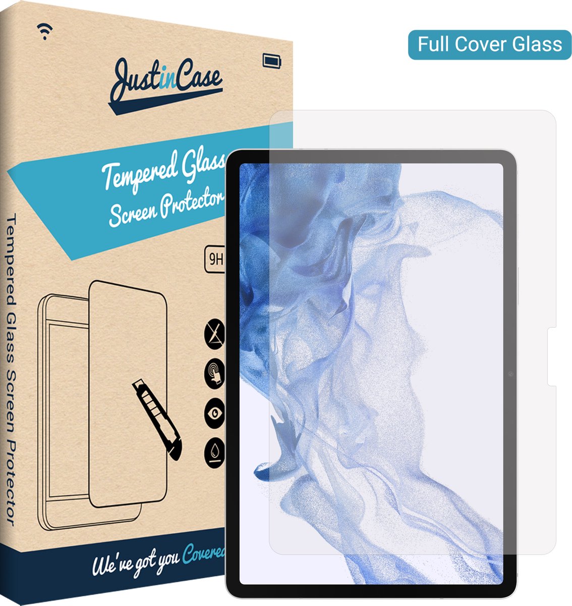 Just in Case screenprotector geschikt voor Samsung Galaxy Tab S8 - Screenprotector Tablet Glas