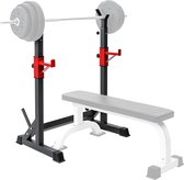 Fitnessfull Squat rack - Halterbank - Fitness - Fitnessbank - Gewichten - Zwart