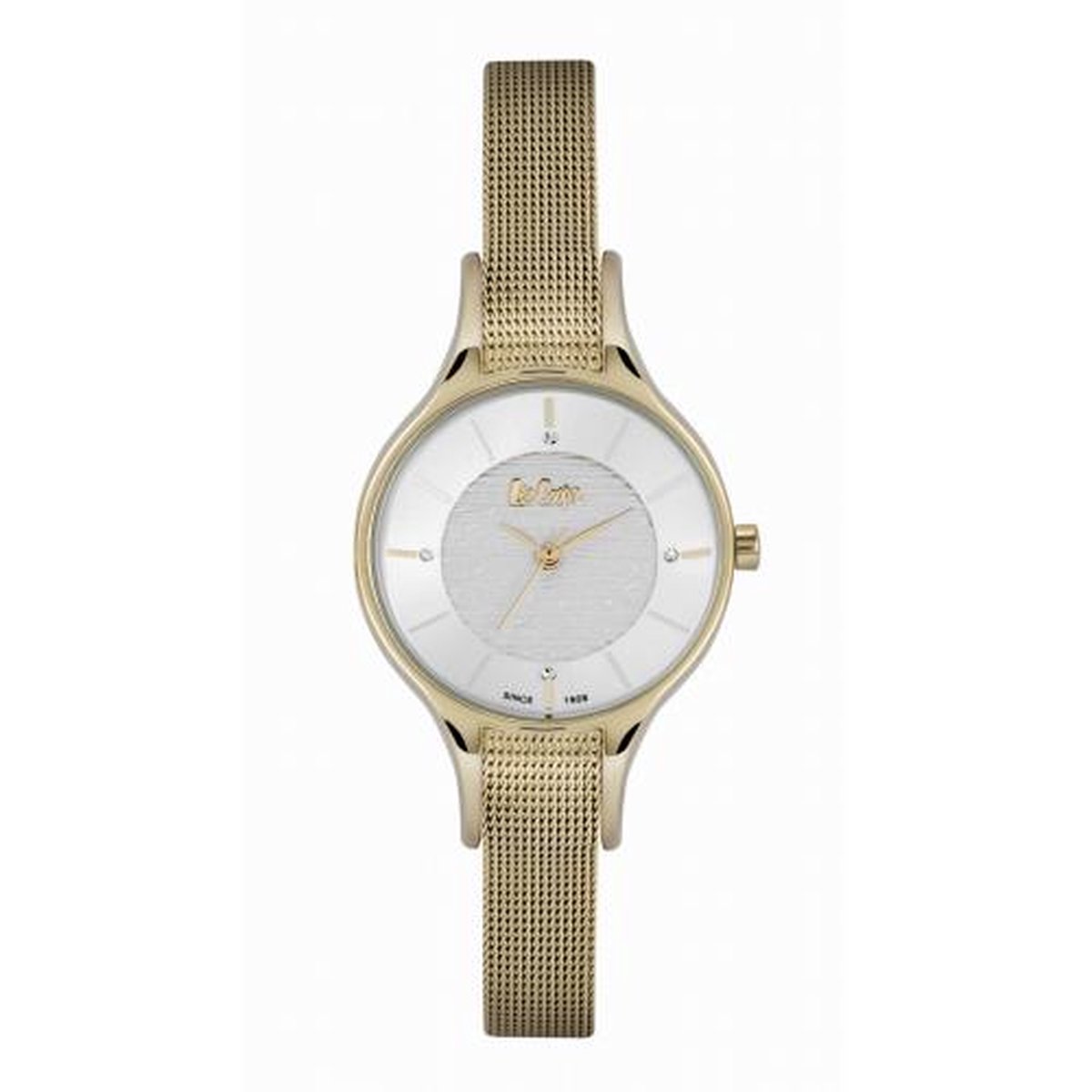 Lee Cooper LC06817.130 - Horloge - Analoog - Dames - Vrouwen - Milanese band - Goudkleurig