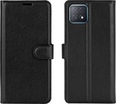 Mobigear Telefoonhoesje geschikt voor OPPO A73 5G Hoesje | Mobigear Classic Bookcase Portemonnee | Pasjeshouder voor 3 Pasjes | Telefoonhoesje voor Pinpas / OV Kaart / Rijbewijs - Zwart