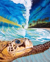 Delki® Diamond Painting Schildpad - 40 kleuren - Vierkant - 30x40cm