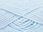 Baby garen chenille licht blauw kopen – 100% micro polyester velvet draad pendikte 6-7 mm – breigaren pakket 4 bollen van 100gram | DEWOLWINKEL.NL