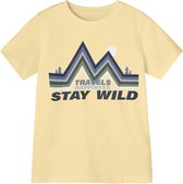 Name it t-shirt jongens - geel - NKMdenkel - maat 134/140