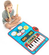 Muziek speelmat kids - 70,5 x 45,5 x 2,5 cm - werkt op 2 AA batterijen (meegeleverd)