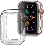 Hoesje Geschikt voor Apple Watch SE 2022 44 mm Hoes Siliconen Case Cover - Hoes Geschikt voor Apple Watch SE 2022 44 mm Hoesje - Transparant