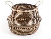 Zeegras Mand -Naturel/Zwart - Ø50cm HouseVitamin Kopen? | Dry FLWRS