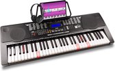 Keyboard piano - MAX KB9 keyboard voor beginners incl. hoofdtelefoon - Training d.m.v. 61 lichtgevende toetsen en 3 trainingsfuncties - mp3 speler