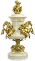 Bronzen Gemonteerde Porseleinen Pot 35x23x61 cm