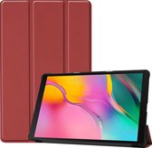 Samsung Galaxy Tab A 10.1 2019 Tri-Fold - Samsung Tab A 10.1 case (2019) - Tri-Fold case - hoes Samsung tablet - Samsung tablet case Tri-Fold - Donker Rood