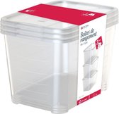 LIFE STORY Set van 3 transparante dozen - 19 L