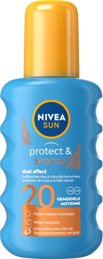 NIVEA SUN Protect & Bronze Zonnebrand Spray SPF 20 - 200 ml | bol.com