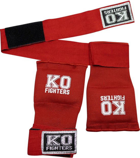 KO Fighters - Bandage Boksen - Binnenhandschoenen - Rood - S