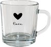 Clayre & Eef Theeglas 250 ml Glas Hart Love Theemok