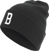 Pre Order Only Letter B Cuff Knit Beanie Black