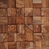 4x Houtstrip Mozaïek Teakhout Natural - 0,52m²
