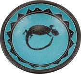 Bord - Rond - Steen - Blauw, zwart   - 12 cm - Fairtrade - Sarana