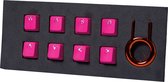 Tai-Hao - Gaming Keycaps voor Mechanisch Toetsenbord - Roze - 8st.